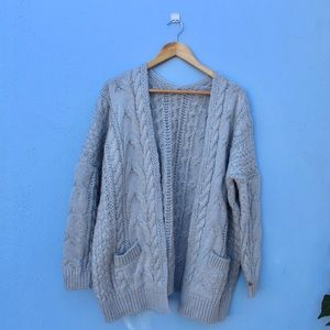 Gray knit cardigan NWOT